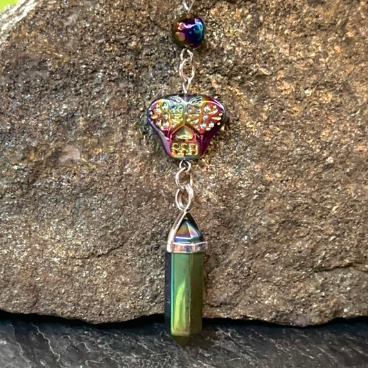 Sugar Skull Stone Point Necklace
