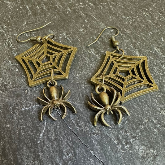 Spider & Web Earrings