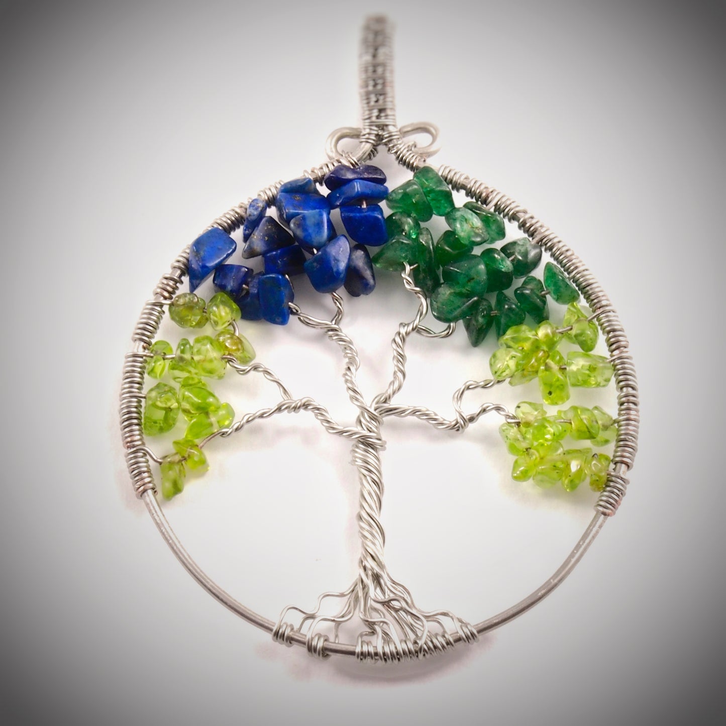 Custom Family Tree Gemstone Necklace