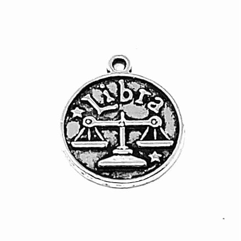 Zodiac Sign Moon Pendant - Silver