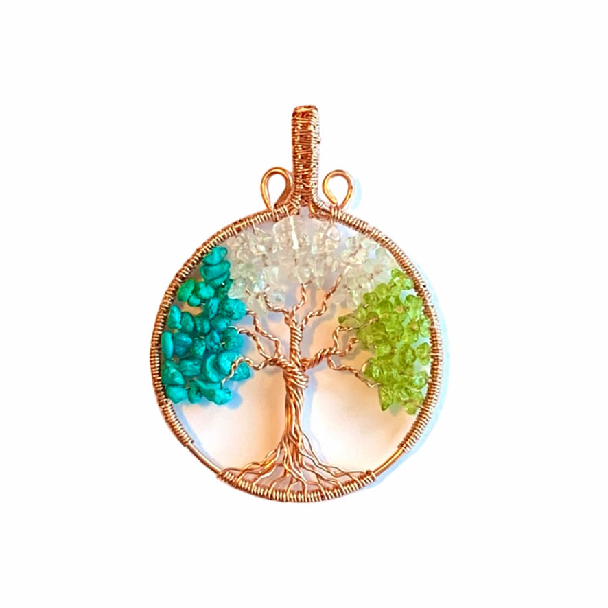 Custom Family Tree Gemstone Necklace