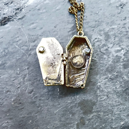 Coffin Necklace ~ Halloween Themed Jewelry