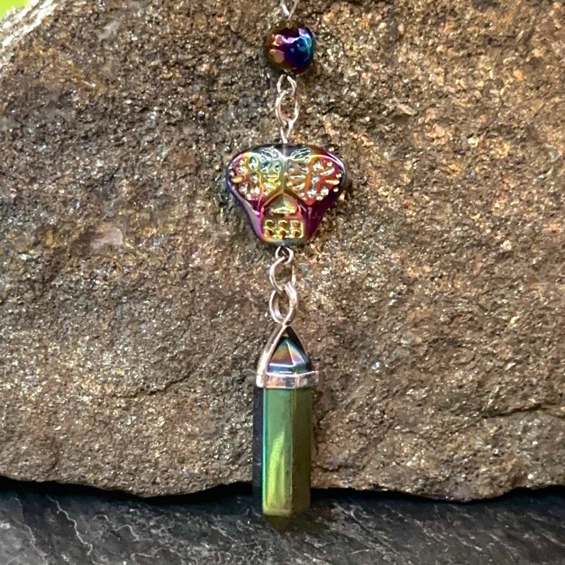 Sugar Skull Stone Point Necklace