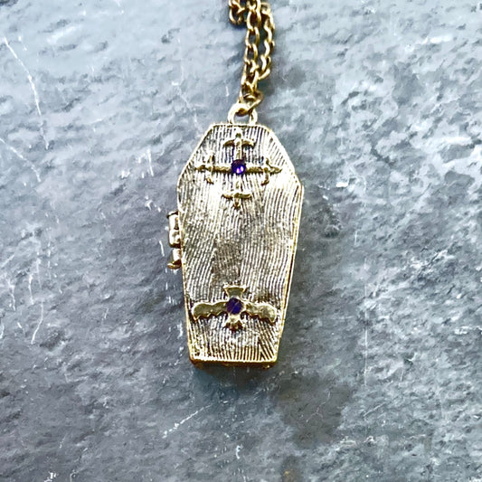 Coffin Necklace ~ Halloween Themed Jewelry