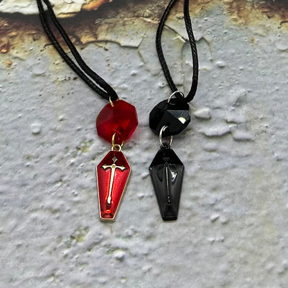 Coffin Necklace & Earrings Set