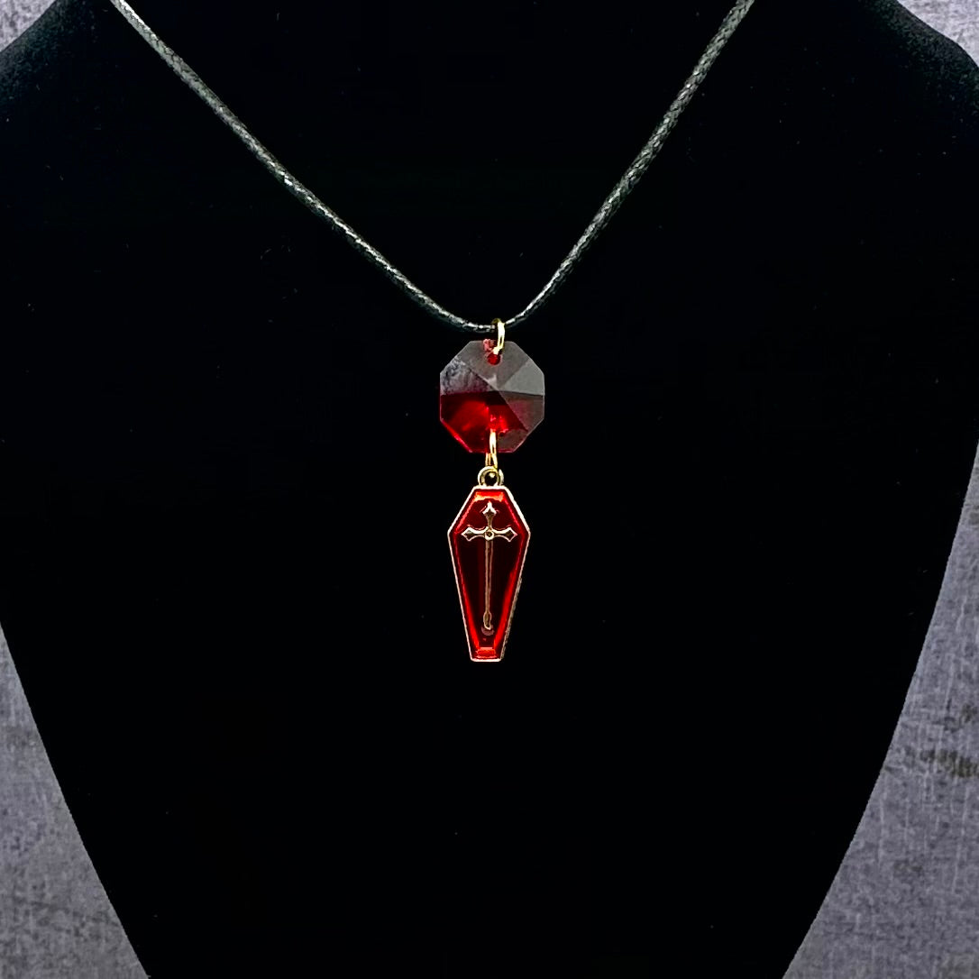 Coffin Necklace & Earrings Set