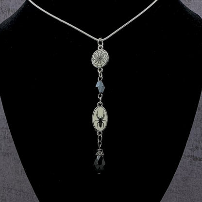 Gothic Spider Necklace & Earrings
