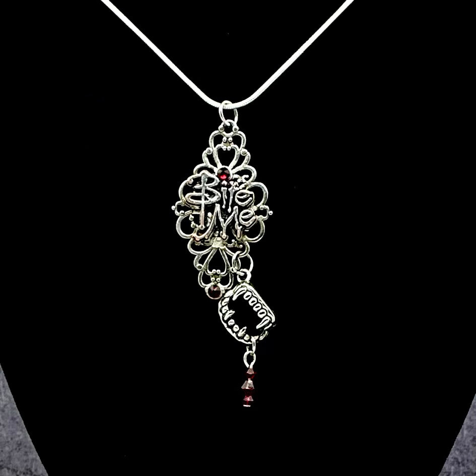Gothic Vampire Necklace & Earrings