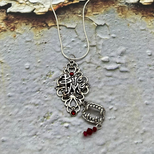Gothic Vampire Necklace & Earrings