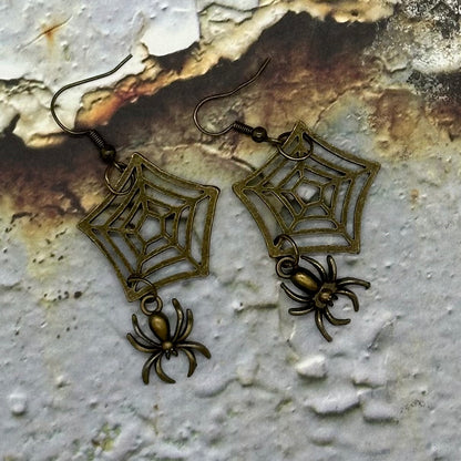 Spider & Web Earrings