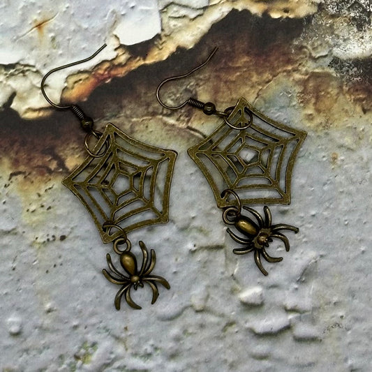 Spider & Web Earrings