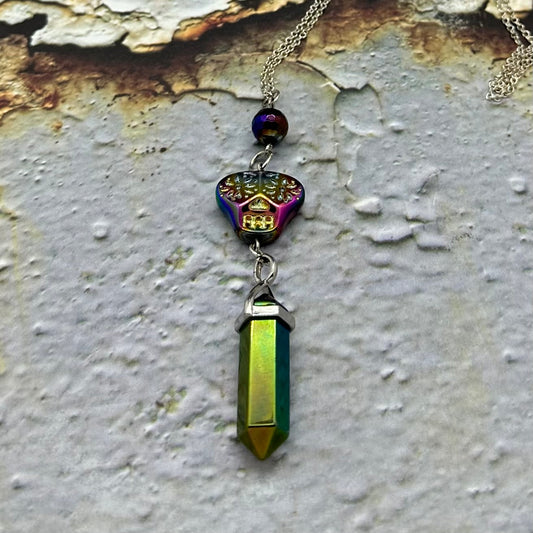 Sugar Skull Stone Point Necklace
