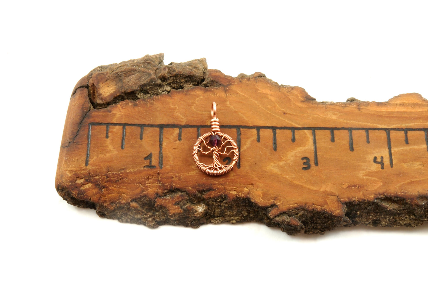 Delicate Amethyst Crystal Tree of Life Pendant ~ February Birthstone