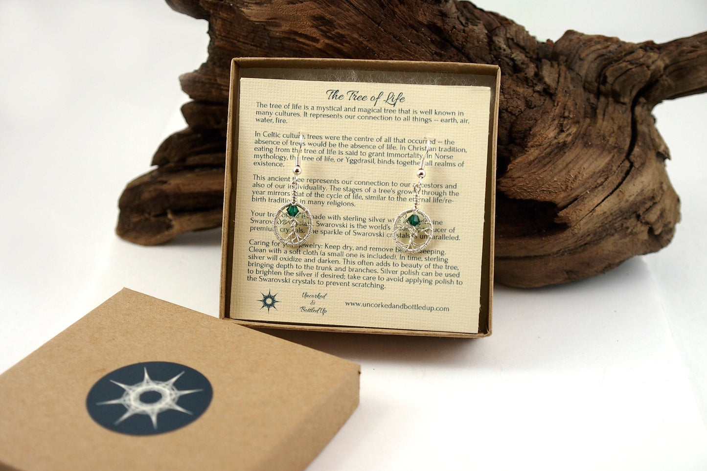 Tree of Life Earrings ~ Birthstone Jewelry