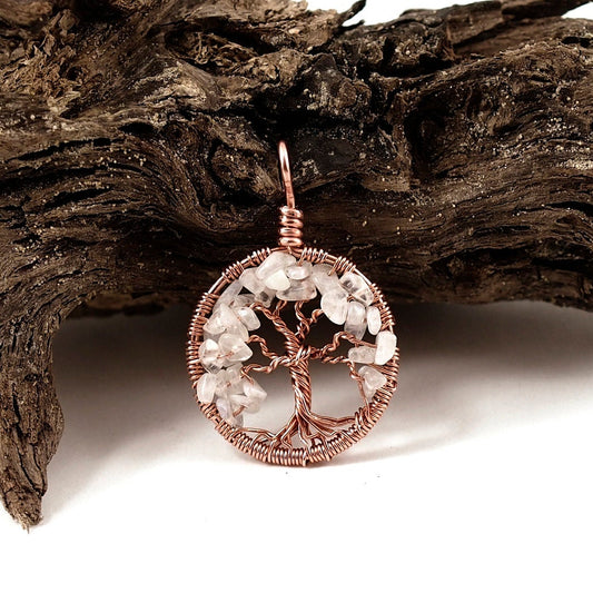 Rainbow Moonstone Tree of Life Pendant