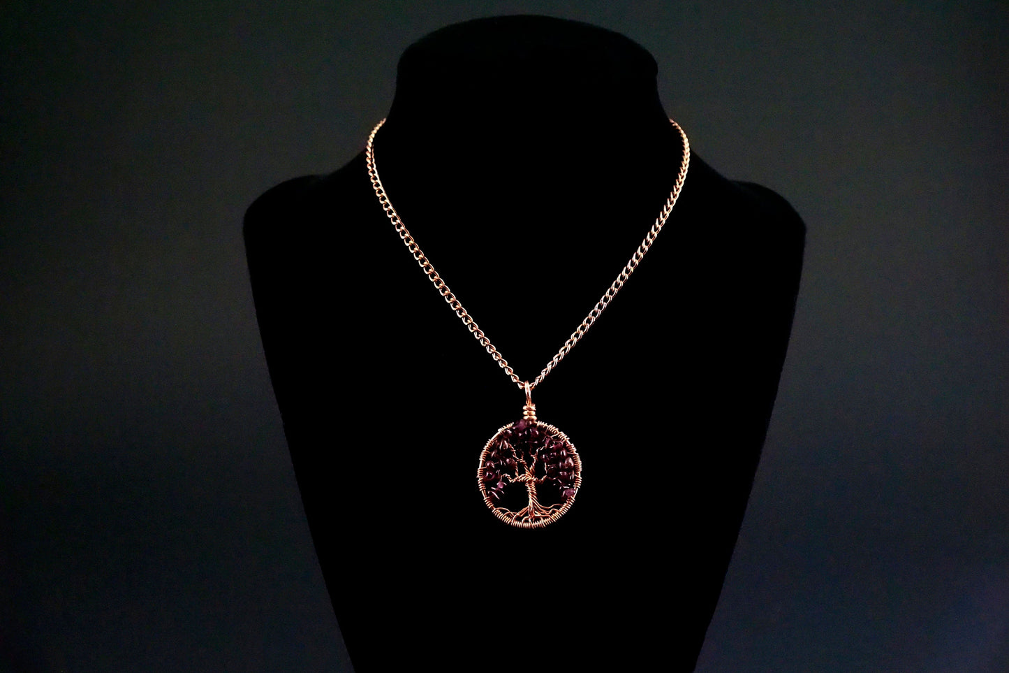 Rhodolite Tree of Life Pendant