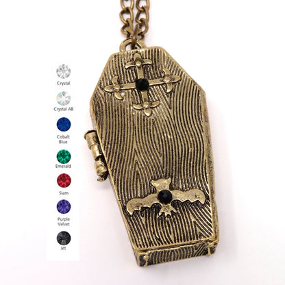 Coffin Necklace ~ Halloween Themed Jewelry