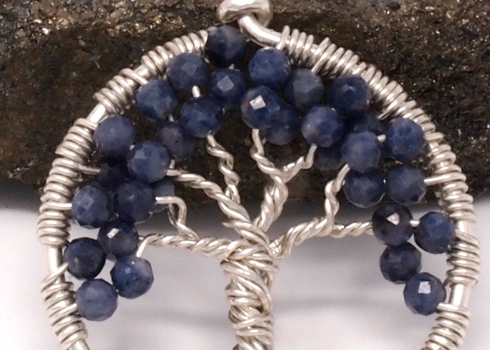 Sapphire Tree of Life Pendant