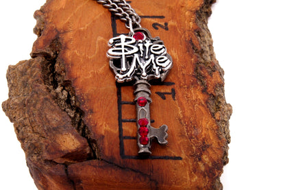 Vampire Skeleton Key Necklace ~ Halloween Jewelry