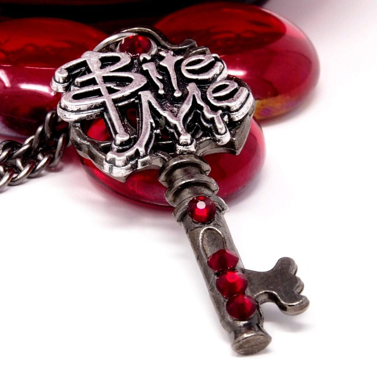 Vampire Skeleton Key Necklace ~ Halloween Jewelry