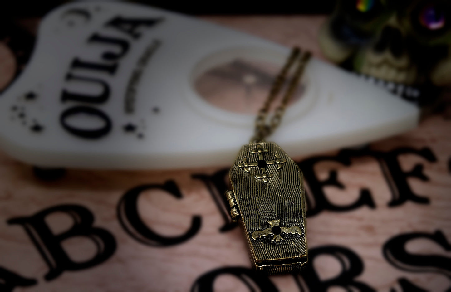 Coffin Necklace ~ Halloween Themed Jewelry