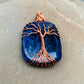 Lapis Tree of Life Necklace in Copper